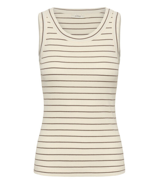 InWear Tanktop Dagna striped, Vanilla coffee