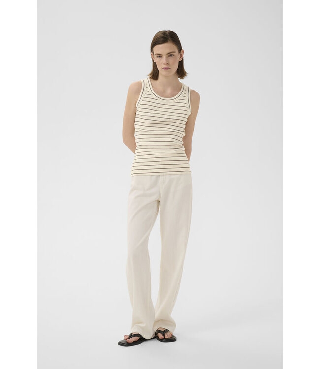 InWear Tanktop Dagna striped, Vanilla coffee