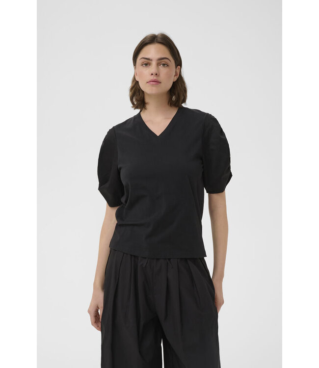 InWear T-shirt Gudrun V-neck, Black