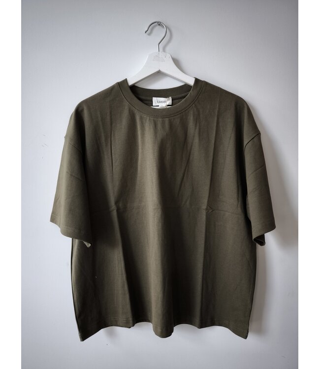 selectedbystijldepartment T-shirt basic boxy, Army green