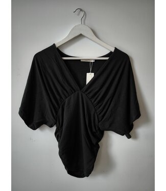 selectedbystijldepartment T-shirt top butterfly stretch, Black
