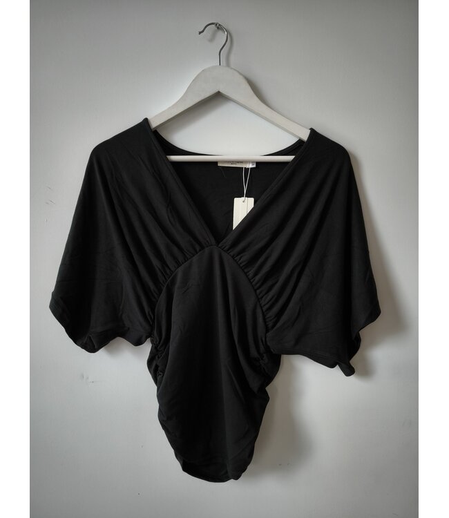 selectedbystijldepartment T-shirt top butterfly stretch, Black