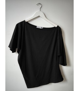 selectedbystijldepartment T-shirt cotton wide neck, Black
