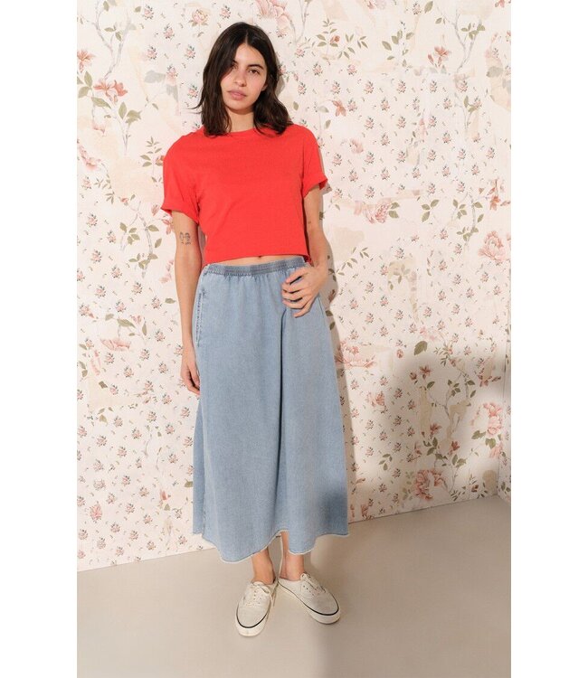 American Vintage Skirt PAY13CE, Blue snow