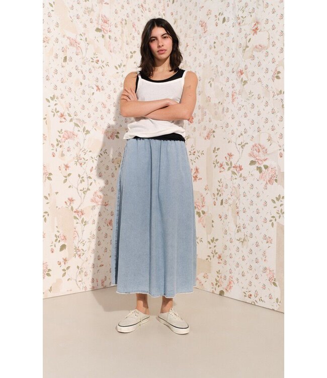 American Vintage Skirt PAY13CE, Blue snow