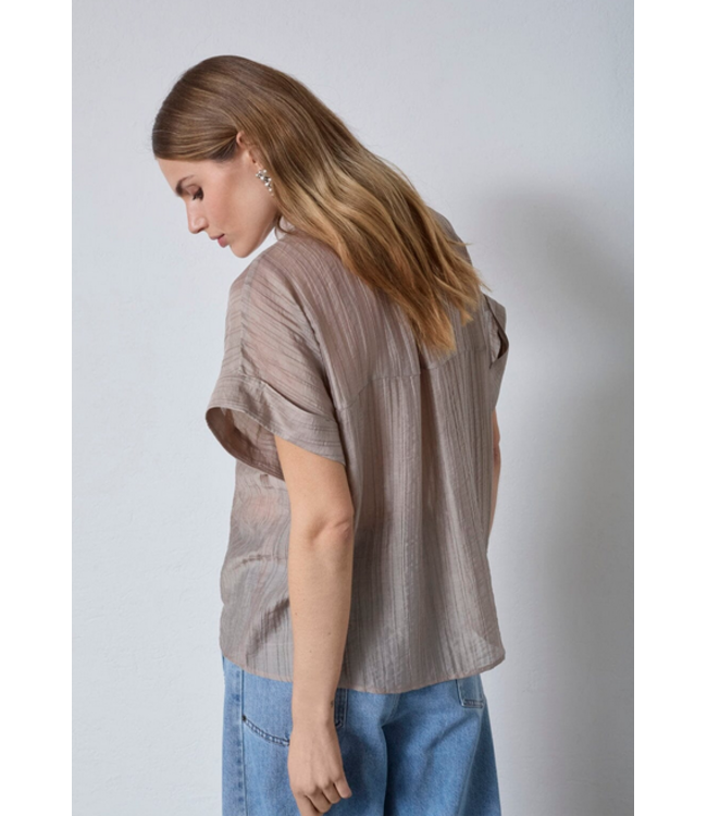 Co'Couture Top blouse Reggie, Taupe