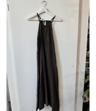 selectedbystijldepartment Dress singlet maxi linnen, Brown