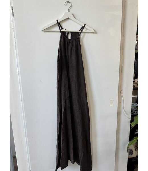 selectedbystijldepartment Dress singlet maxi linnen, Brown