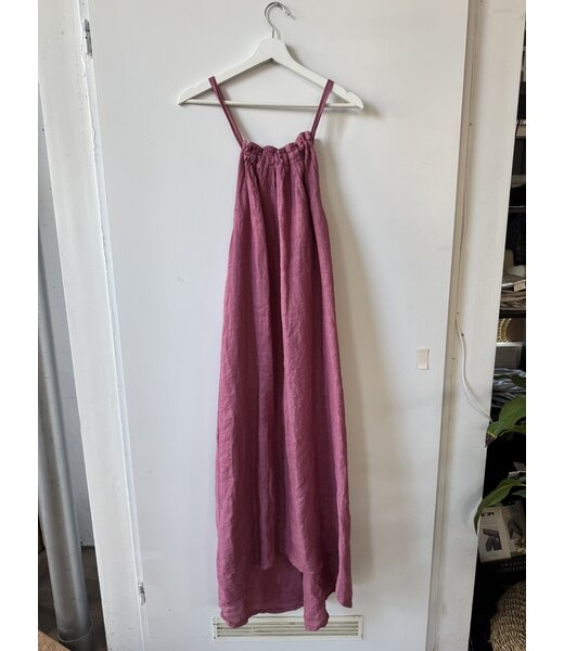 selectedbystijldepartment Dress singlet maxi linnen, Pink mauve