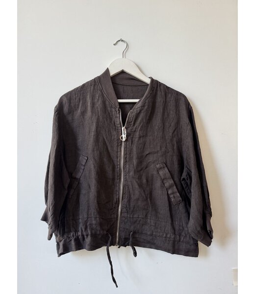 selectedbystijldepartment Jacket summer linnen, Brown