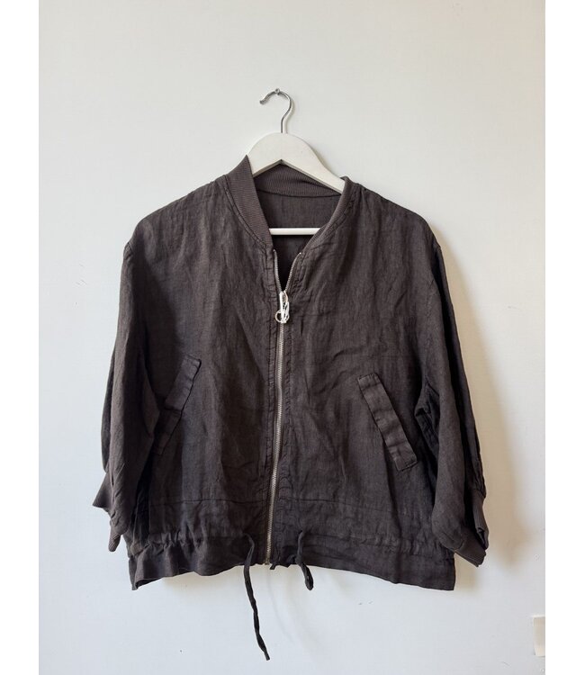 selectedbystijldepartment Jacket summer linnen, Brown