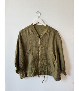 selectedbystijldepartment Jacket summer linnen, Green