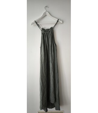 selectedbystijldepartment Dress singlet maxi linnen, Khaki