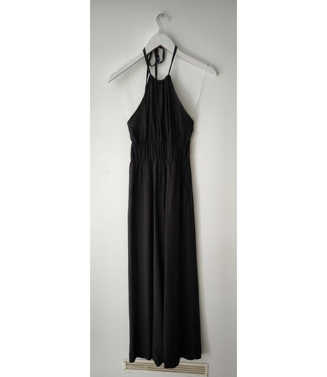 selectedbystijldepartment Jumpsuit viscose halter,  Black