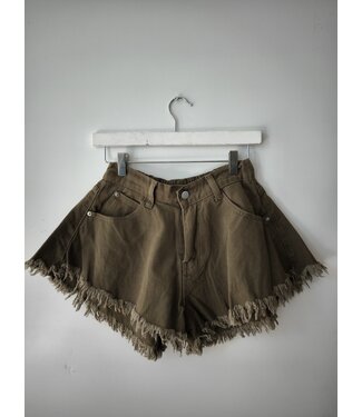 selectedbystijldepartment Short ruffle skirt, Khaki