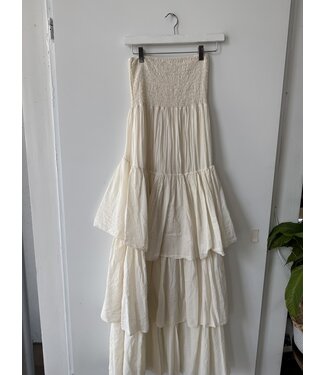 selectedbystijldepartment Dress maxi strapless, Off White ONE SIZE
