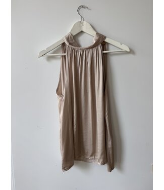 selectedbystijldepartment Singlet halter silk,  Champagne  ONE SIZE