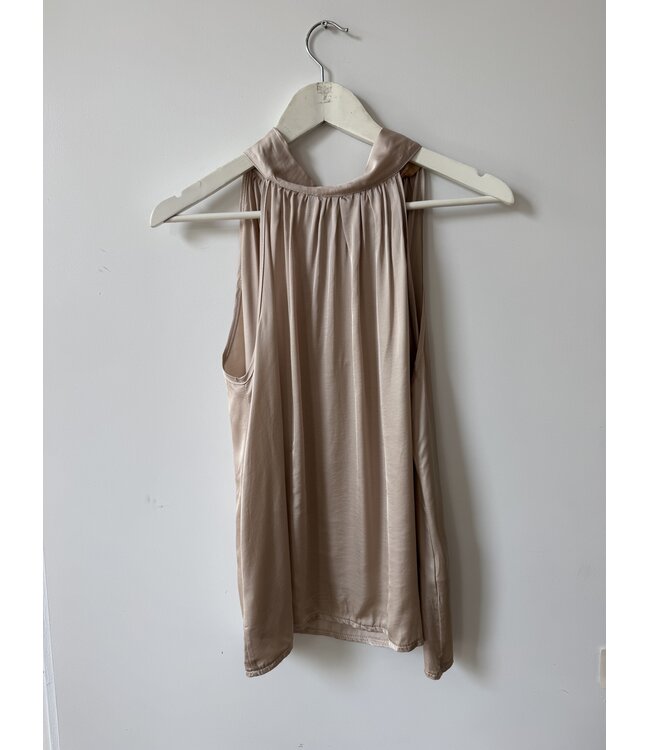 selectedbystijldepartment Singlet halter silk,  Champagne  ONE SIZE
