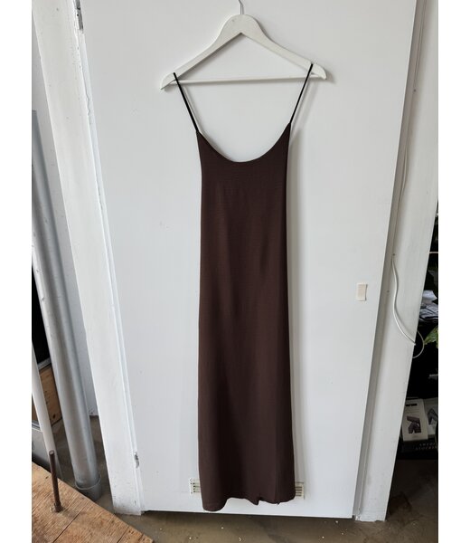 selectedbystijldepartment Dress maxi cross back, Brown ONE SIZE