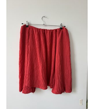 selectedbystijldepartment Blouse rib off shoulder, Red ONE SIZE