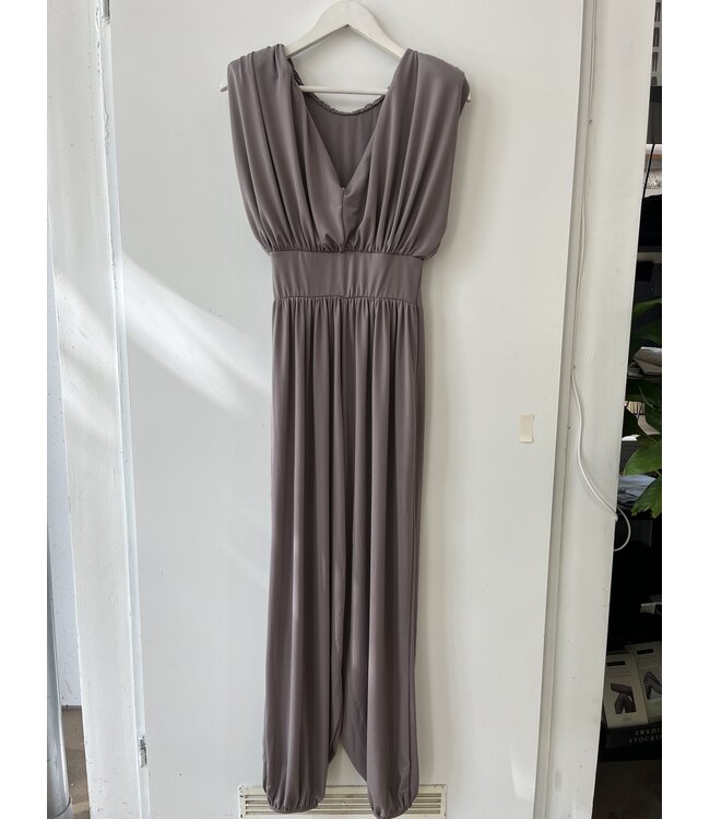 Jumpsuit padded shoulder, Clay ONE SIZE
