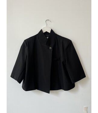 selectedbystijldepartment Blazer cropped short sleeve, Black