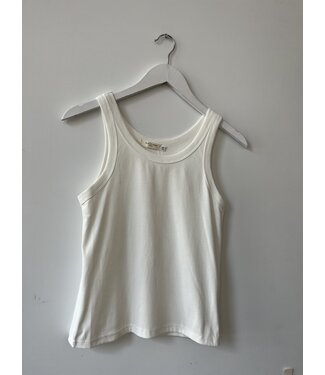 selectedbystijldepartment Tanktop rib basic, White