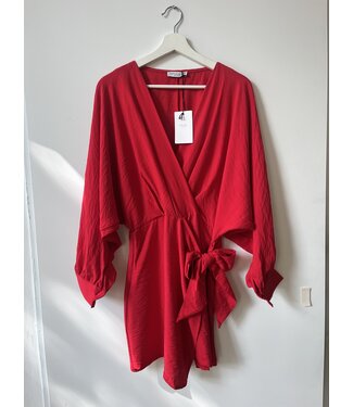 selectedbystijldepartment Playsuit linnen Red, ONE SIZE