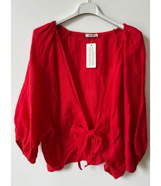 selectedbystijldepartment Vest linnen, Coral ONE SIZE