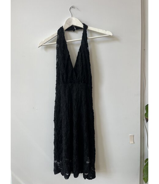 selectedbystijldepartment Dress halter lace, Black