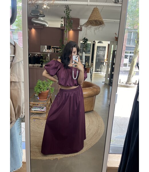 selectedbystijldepartment Set top skirt, Bordeaux ONE SIZE