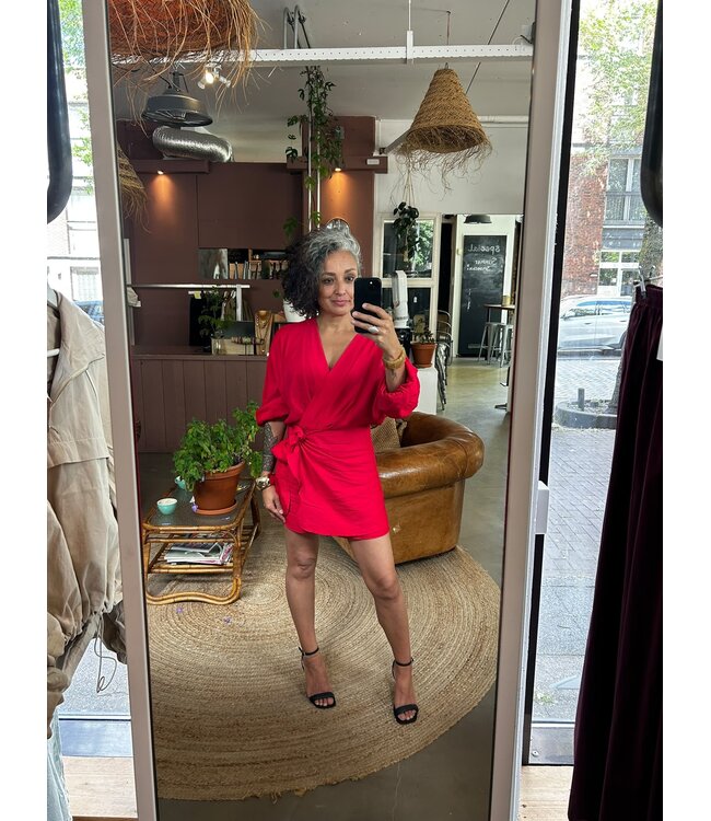 selectedbystijldepartment Playsuit linnen Red, ONE SIZE