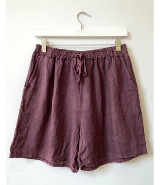 selectedbystijldepartment Short linnen, bordeaux ONE SIZE