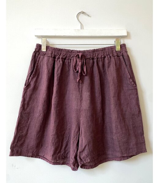 selectedbystijldepartment Short linnen, bordeaux ONE SIZE