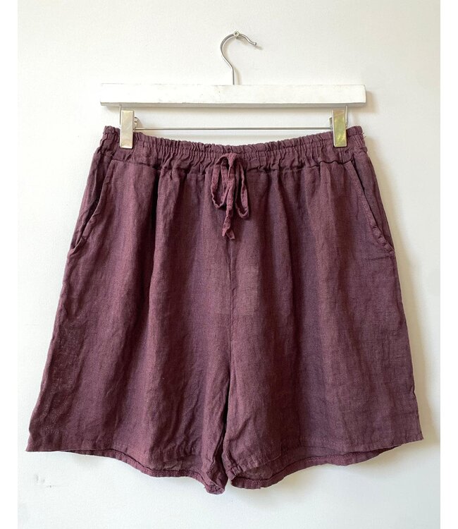 selectedbystijldepartment Short linnen, bordeaux ONE SIZE