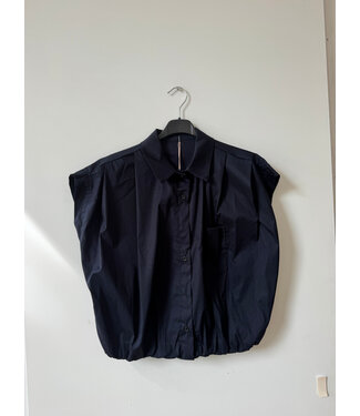 selectedbystijldepartment Blouse short sleeves, Dark Blue