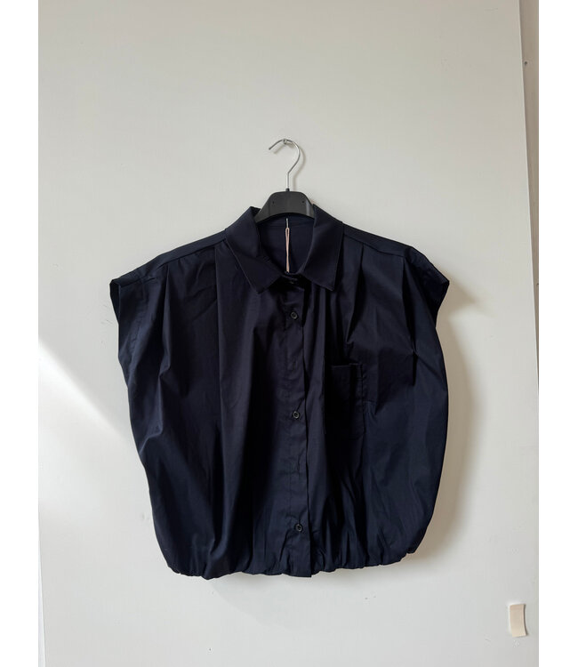 selectedbystijldepartment Blouse short sleeves, Dark Blue