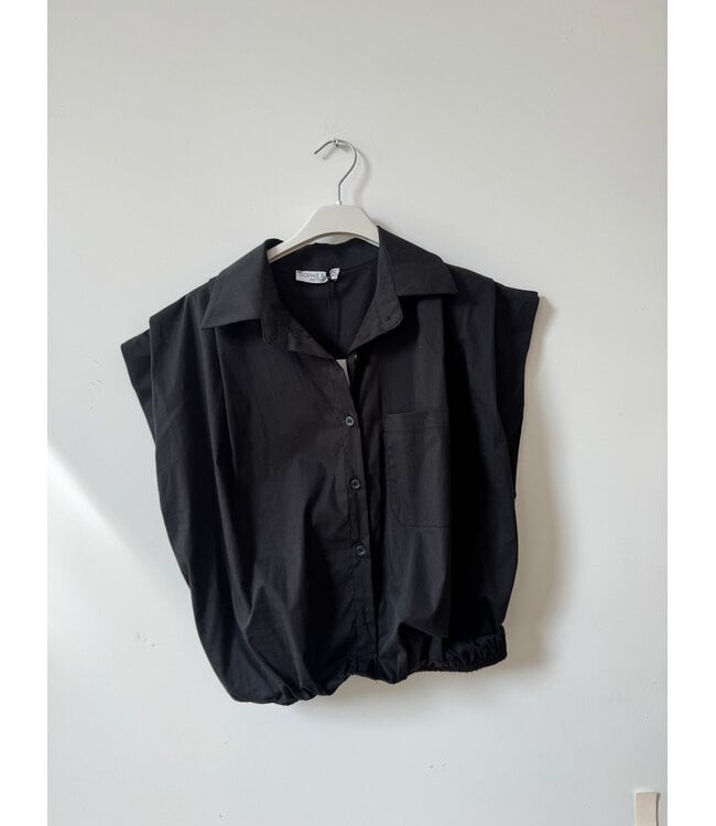 selectedbystijldepartment Blouse short sleeves, Black