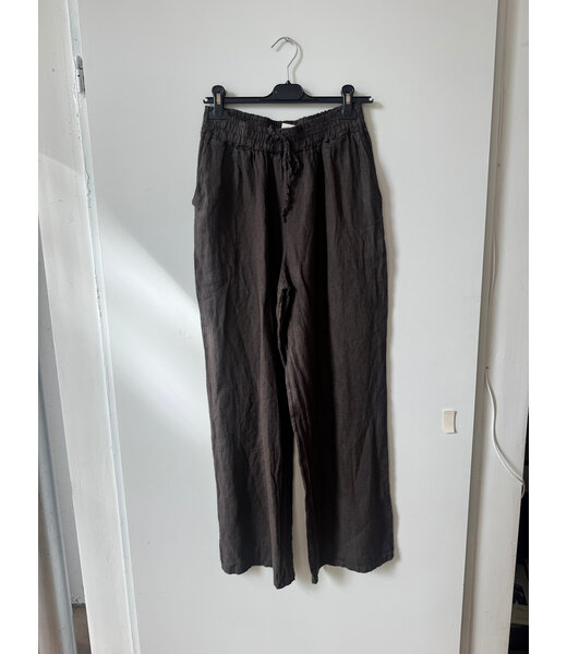 selectedbystijldepartment Pants Linnen, Dark Brown