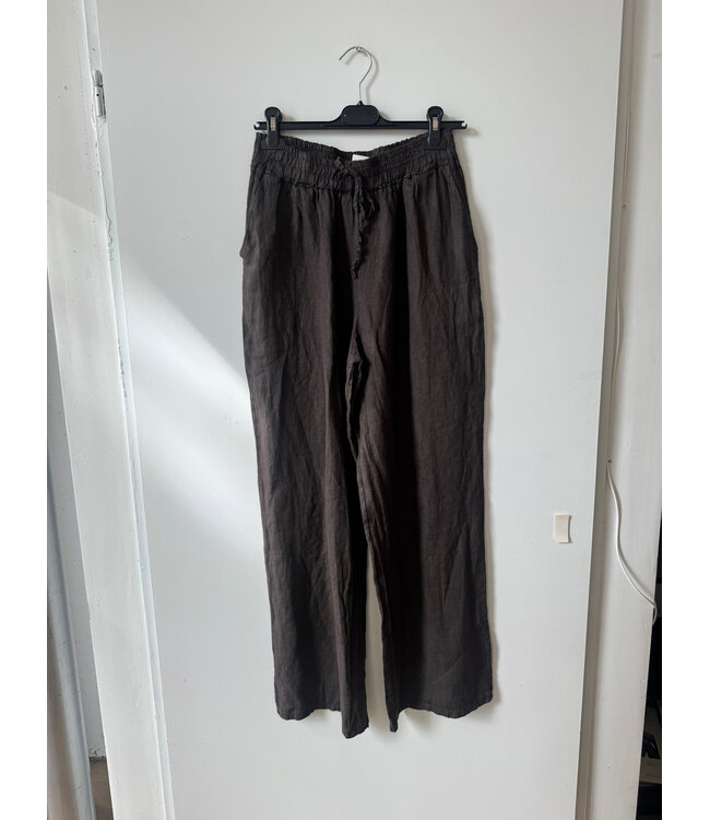 selectedbystijldepartment Pants Linnen, Dark Brown