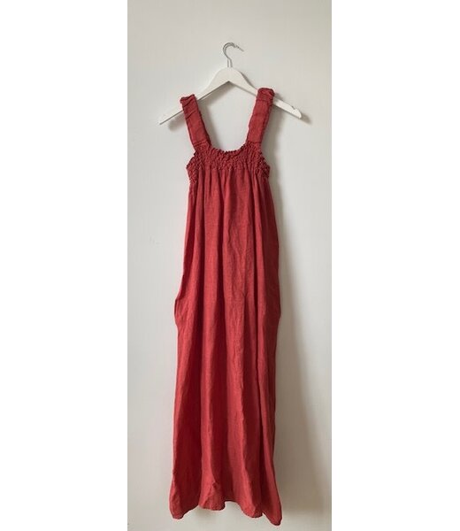 selectedbystijldepartment Dress linnen wide Coral
