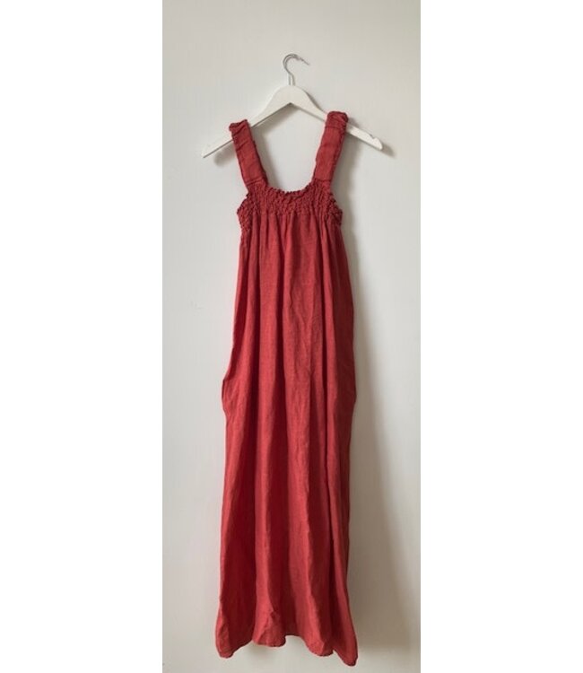 selectedbystijldepartment Dress linnen wide Coral