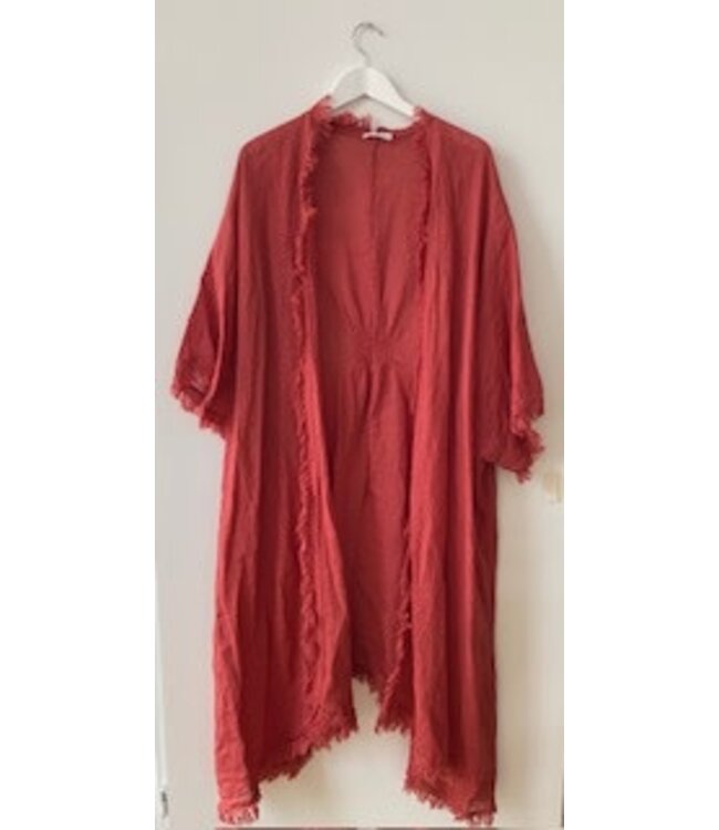 selectedbystijldepartment Kimono linnen Coral
