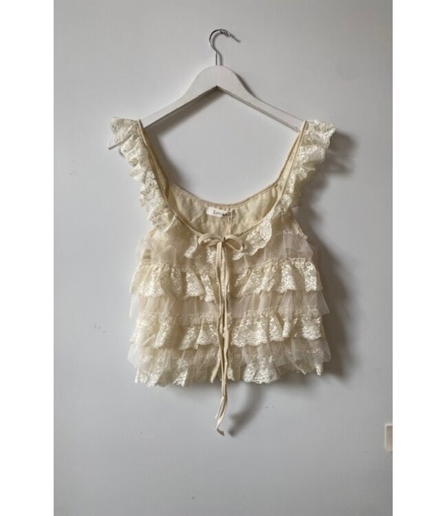 selectedbystijldepartment Top ruffels lace Off White