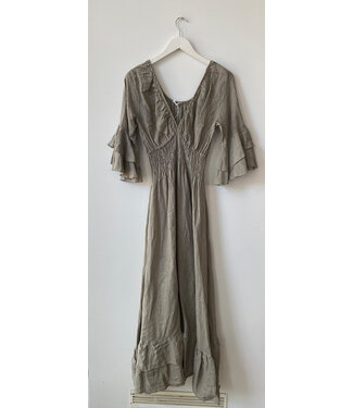 selectedbystijldepartment Dress linnen long sand