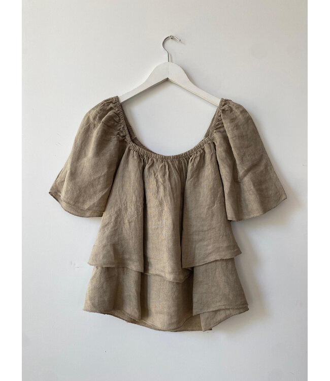 selectedbystijldepartment Top ruffle sand