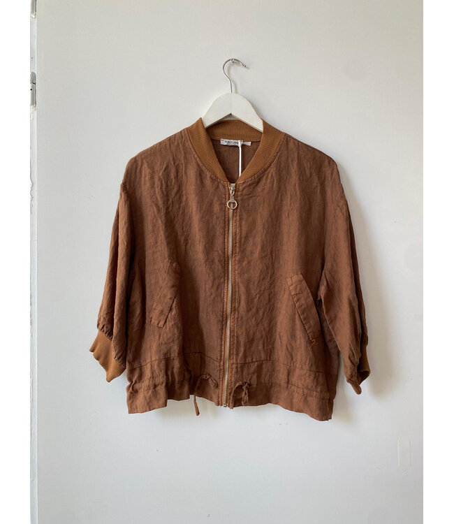 selectedbystijldepartment Jacket summer linnen camel