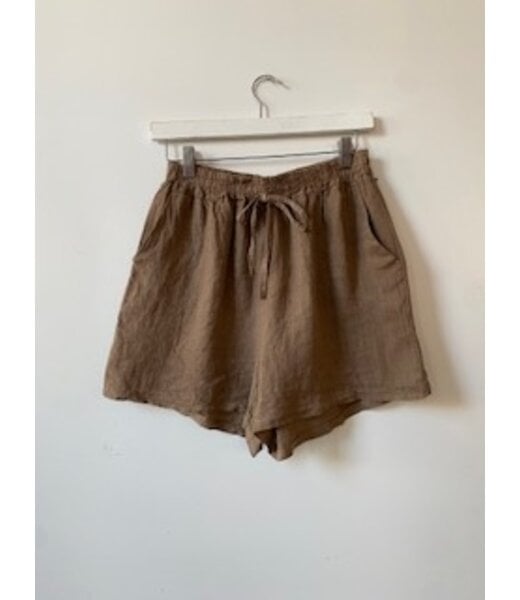 selectedbystijldepartment Short linnen lightbrown