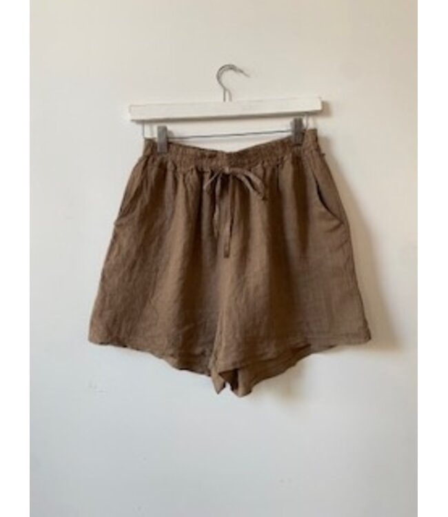 selectedbystijldepartment Short linnen lightbrown