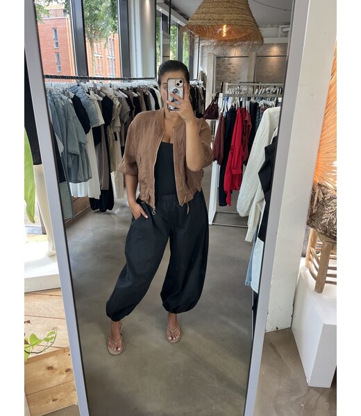 selectedbystijldepartment Jacket summer linnen camel